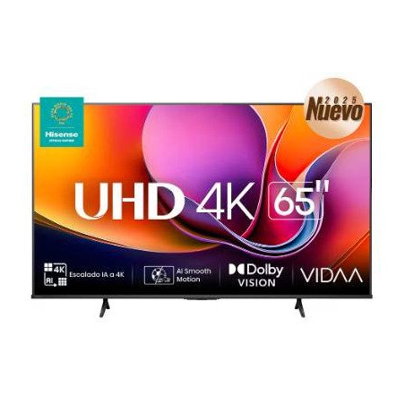 Televisor Hisense 65A65NV, 65 pulgadas, LED 4K UHD, 3840 x 2160 Pixeles, VIDAA SMART TV