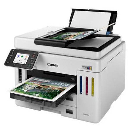 Impresora Multifuncional Canon Maxify GX7110 4 en 1 de Color Tinta Continua con 45ppm WIFI/USB/Ethernet/MacOS/Windows
