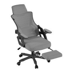Silla Power Rush Mesh Balam Rush Silla Gamer, Color Marco Negro Malla Gris.