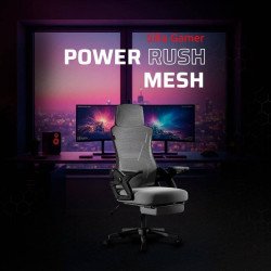 Silla Power Rush Mesh Balam Rush Silla Gamer, Color Marco Negro Malla Gris.