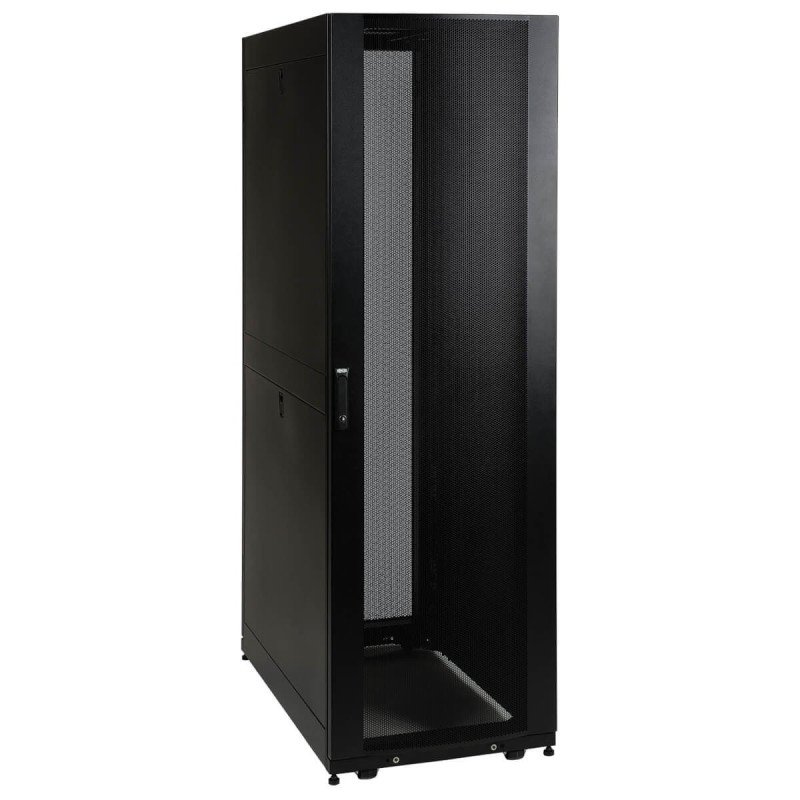 Gabinete Tripp-Lite SmarTrack SR42UB para servidores de profundidad estándar de 42u con puertas y paneles laterales