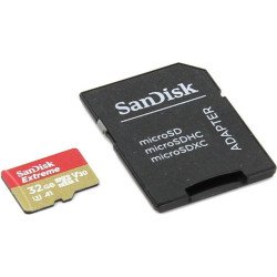 Memoria SanDisk 32GB micro SDXC Mobile extrem action cam 100mb/s 4k clase 10 con adaptador