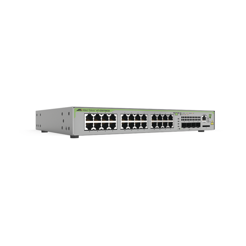 Switch administrable capa 3, 24 puertos 10/100/1000 Mbps + 4 SFP gigabit Switch administrable capa 3, 24 puertos 10/100/1000 Mbps + 4 SFP gigabit