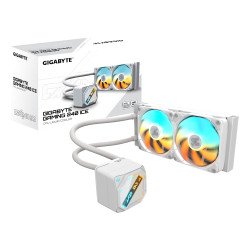 Enfriamiento Líquido Gigabyte GAMING 240 ICE 2x120mm hasta 2200RPM Blanco 1851 1700 115X 1200 AM5 AM4
