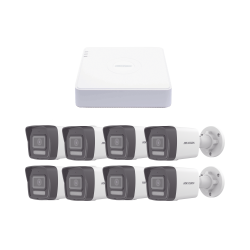 Kit IP 1080p, NVR de 8 canales, 8 cámaras IP bala colorvu