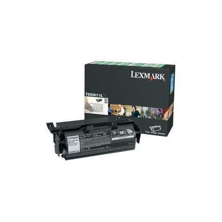 Tóner Lexmark negro alto rendimiento, para T654DN, T652DN, T650N, 25,000 páginas, hasta 5% de cobertura