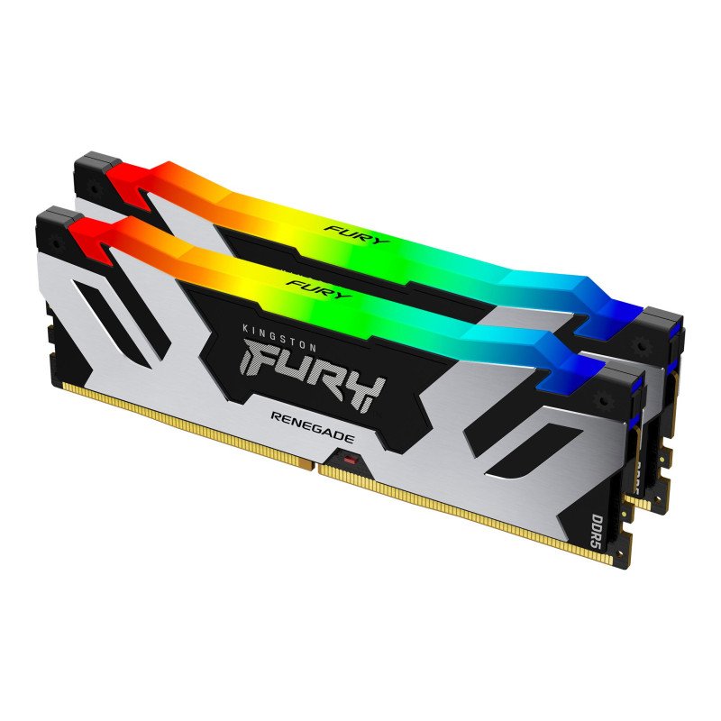 Kit Memoria RAM Kingston FURY Renegade DDR5 6400MHz 64GB - 2 x 32GB CL32 XMP Plata