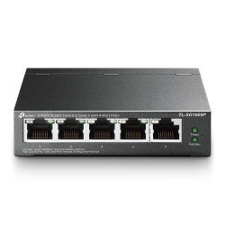 Switch TP-Link 5 puertos RJ45 10/100/1000 Mbps no administrable con 4 puertos PoE para escritorio