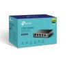 Switch TP-Link 5 puertos RJ45 10/100/1000 Mbps no administrable con 4 puertos PoE para escritorio Switch TP-Link 5 puertos RJ45 10/100/1000 Mbps no administrable con 4 puertos PoE para escritorio