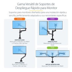 copia de Elevador para monitor StarTech.com 1MFSW-MONITOR-RISER, Independiente, 15 kg, Plata