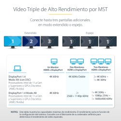 copia de Soporte de Sobremesa para Monitor, Pantalla - Negro - Horizontal Vertical - Altura ajustable - 3 Pantallas