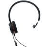 Diadema Jabra Evolve 20, Alámbrico, 150 - 7000 Hz, Oficina/Centro de llamadas, 104 g, Auriculares, Negro