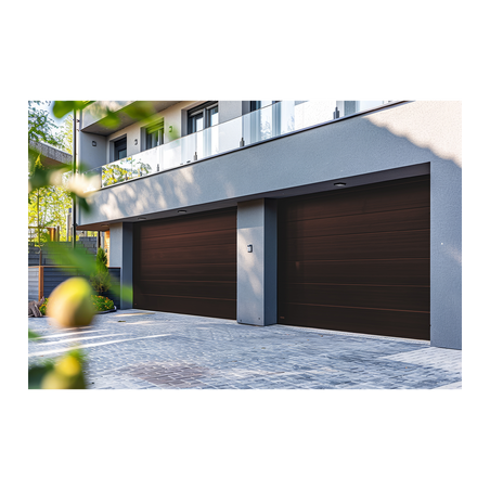 Puerta de Garage D, Alta calidad, 9x7 pies, 1 3/4" Aislante Térmico, Estilo Americana, Imitación Madera, BLACK WALNUT .