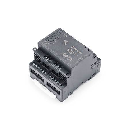 Expansión Digital Arduino Opta®, 16 Entradas Programables, 8 Relés, Electromecánicos 6A 250VAC o Estado Sólido 3A 24VDC, IP20, H