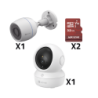 Kit de cámaras WiFi, Incluye 1 pieza CS/H6C/5MP Para Uso en Interior, 1 pieza CS-H3C Para Uso en Exterior, 1 PZA Micro SD HS-TF-