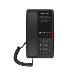 Teléfono IP para Hotelería, Puerto USB-A para carga, 5 teclas programables para servicio rápido (Hotline), plantilla personaliza