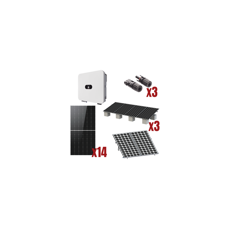 Kit Solar Interconexión , 8kW 220Vca, Inversor HUAWEI, Montaje Incluido