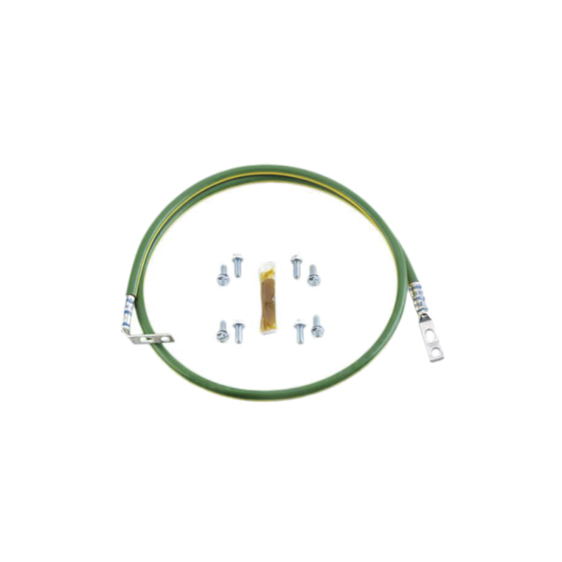 Jumper para aterrizar equipos, 6 AWG, con terminal doblada a 45° para conexión a tierra y terminal recta para equipos, 0.61