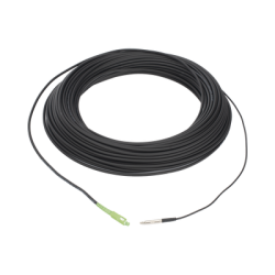 Rollo de Fibra Óptica Drop Redonda G657A2 Monomodo Simplex de 100 Metros con Conectores SC/APC-SC/APC para Instalaciones Aéreas,