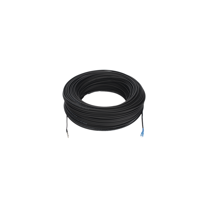Rollo de Fibra Óptica Drop Redonda G657A2 Monomodo Simplex de 150 Metros con Conectores SC/UPC-SC/UPC para Instalaciones Aéreas,