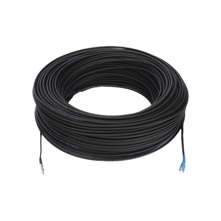 Rollo de Fibra Óptica Drop Redonda G657A2 Monomodo Simplex de 150 Metros con Conectores SC/UPC-SC/UPC para Instalaciones Aéreas,