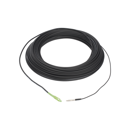 Rollo de Fibra Óptica Drop Redonda G657A2 Monomodo Simplex de 50 Metros con Conectores SC/APC-SC/APC para Instalaciones Aéreas,