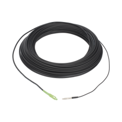 Rollo de Fibra Óptica Drop Redonda G657A2 Monomodo Simplex de 50 Metros con Conectores SC/APC-SC/APC para Instalaciones Aéreas,