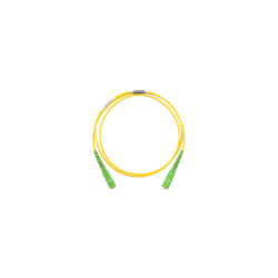 Jumper de Fibra Óptica Monomodo 9/125 OS2, SC/APC-SC/APC Simplex, OFNR (Riser), Color Amarillo, 5 Metros