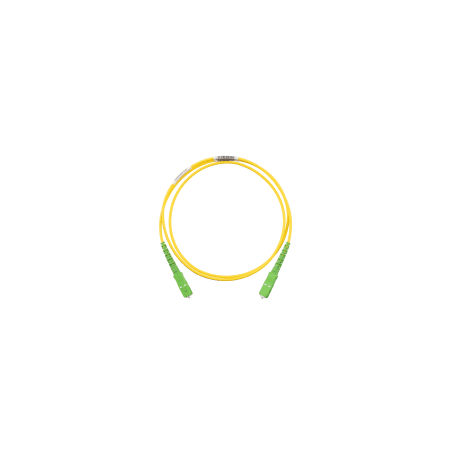 Jumper de Fibra Óptica Monomodo 9/125 OS2, SC/APC-SC/APC Simplex, OFNR (Riser), Color Amarillo, 5 Metros