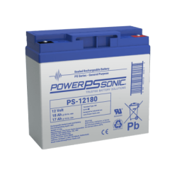 Batería 12V, 18AH, Para Respaldo, Tecnologías AGM/VRLA, Diseño De Vida Útil 5 Años, Terminales Tipo M5, Listada UL, Libre De Man