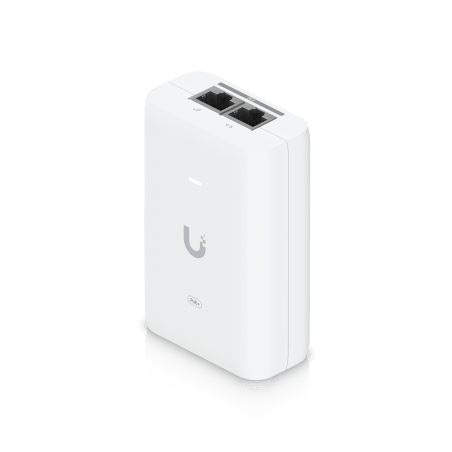 Adaptador PoE+ 2.5G, hasta 30 W, 48V 0.65A, (2) Puertos RJ45 MultiGigabit 2.5G, Salida PoE+, LED Indicador, Ideal para APs UniFi