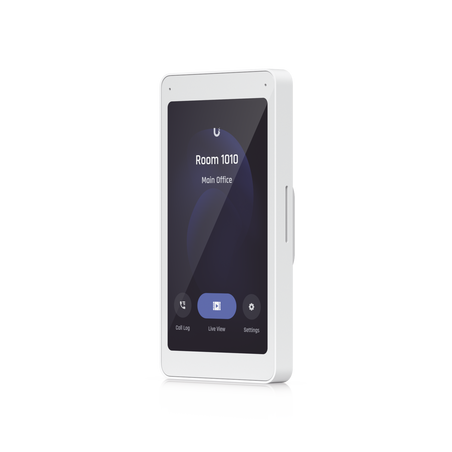 UniFi Intercom Viewer, monitor que se vincula a UA-INTERCOM, para visualizar y aperturar, pantalla táctil de 5", energizado por