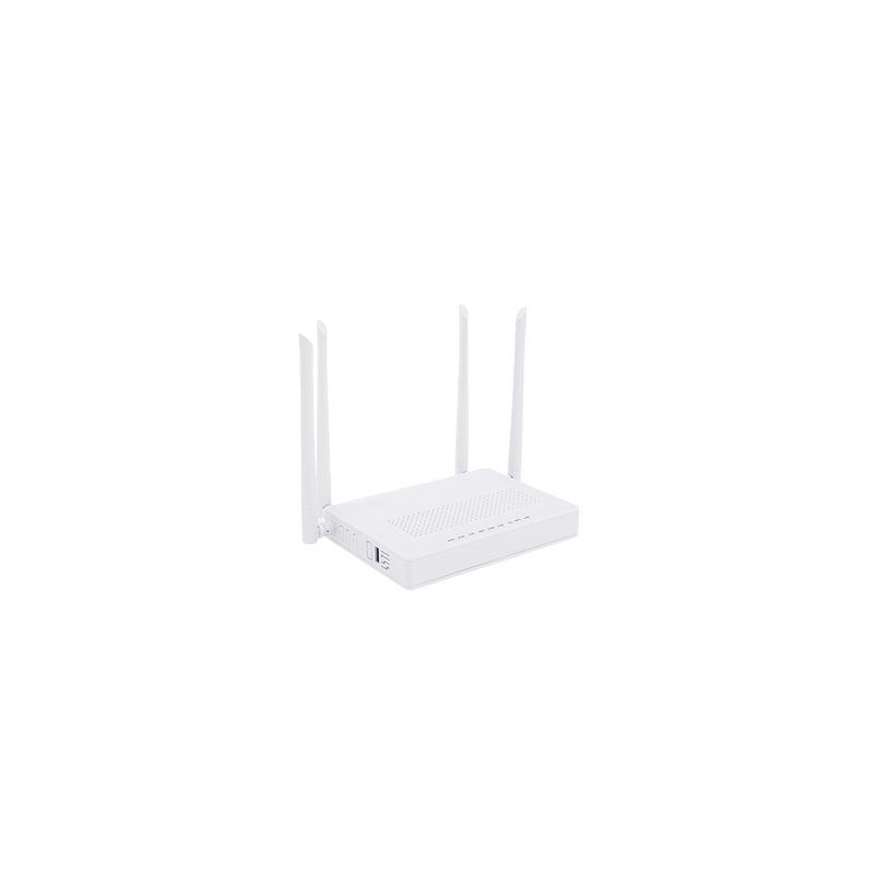 ONU Dual GPON/EPON, Wi-Fi Doble Banda 2.4 y 5 GHz, Soporta MESH, 2 Puertos Gigabit, 1 Puerto PON SC/APC, 1 puerto CATV, Hasta 12