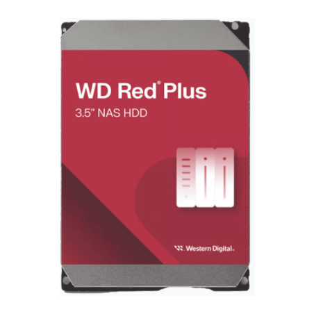 Disco Duro NAS WD Red Plus, Tecnología CMR, Capacidad 4TB, SATA 6 Gb/s, 7200 RPM, NASware 3.0, 180TB año Workload, 1M Horas MTBF