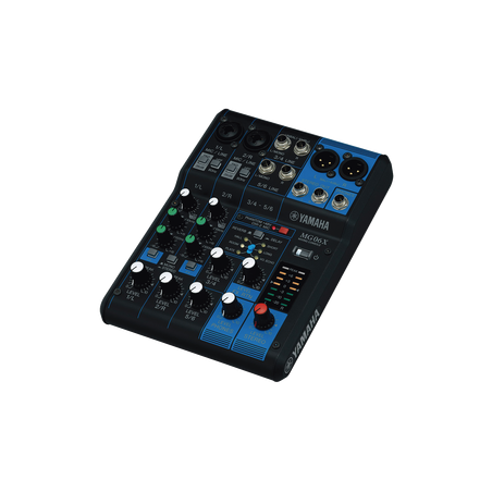 Mezcladora de Audio, 6 Canales, 2 entradas de micro/6 de línea (2 mono + 2 estéreo), Efectos Integrados, Alimentación Phantom