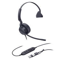 Diadema Alámbrica Yealink UH44 Mono USB-C A Certificada con Microsoft Teams