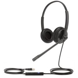 Diadema USB Alámbrica Yealink UH34 Dual Teams C, Almohadillas de Cuero Compatible con Teléfonos IP Yealink y Computadoras