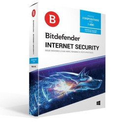 Bitdefender internet security 2018, 3 usuario 1 año de vigencia (caja)