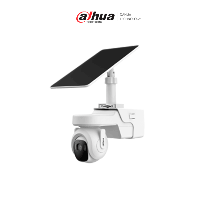 Kit cámara PT 4G, 4MP, panel solar, Batería, SMD, Sirena y luz de disuasión activa, Audio bidireccional, Iluminador dual intelig