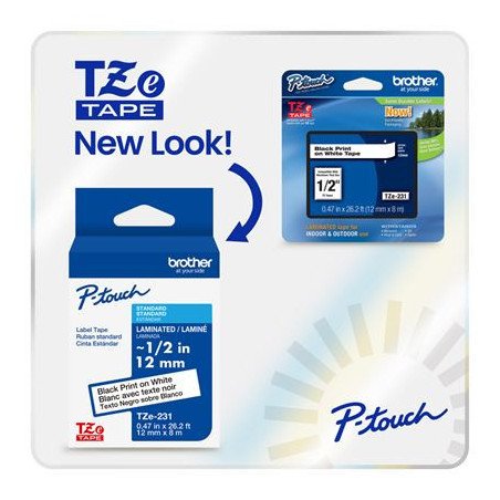 Brother TZE-FX251 cinta para impresora de etiquetas Negro sobre blanco