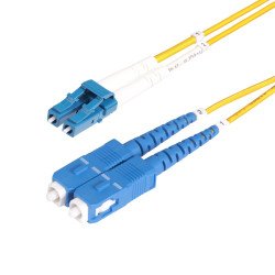 Cable de Fibra Óptica LC a SC (UPC) OS2 Monomodo 9 125um 100G LSZH de 20m, Cable de Conexión de Parcheo, Cable for Dispositivo d
