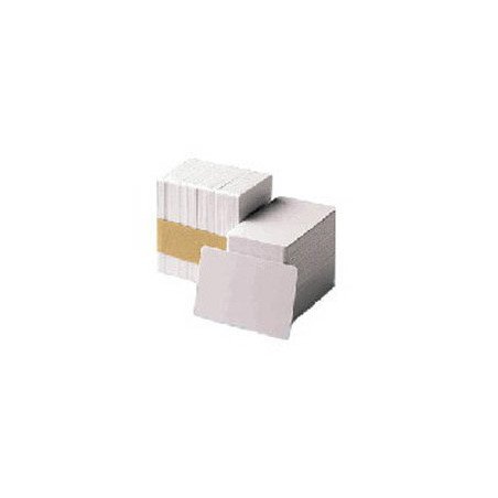 Tarjetas Zebra PVC PREMIER, Color BLANCO, Grosor 30 mil (0.76 mm). BANDA MAGNETICA HIGH COERCIVITY. Caja con 500 piezas