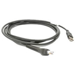 Cable de datos Zebra, 2, 1 m, USB A, Macho Macho, Gris