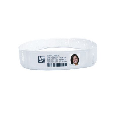 Pulsera para hospital, Blanco, Monocromático, 24.4 cm (9.62") Zebra LaserBand2 Advanced