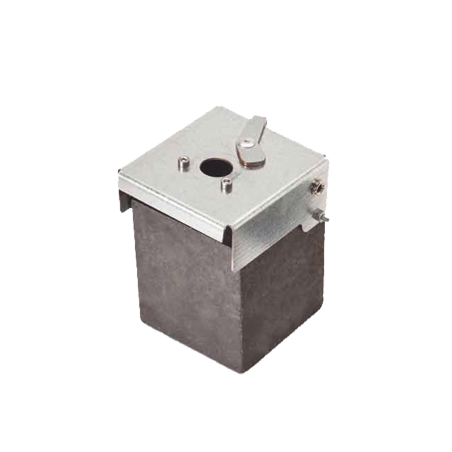 Molde de grafito vertical unión en T vertical de cable de 50mm², (pasante) con Varilla de Ø16 mm (terminal).