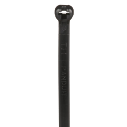 Cincho de nylon 6.6 dome-top®, con lengüeta de bloqueo de acero inoxidable, 203 mm de largo, color negro, exterior resistente a