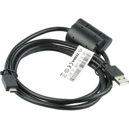 Cable Zebra de USB-A a USB-C Longitud aproximada de 1. 5 metros Incluye una perla de ferrita adicional