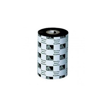 Cinta de resina ZEBRA 110 mm x 450 m (433 pulgadas x 1476 pies) 6200Resina núcleo de 25 mm (1 pulg) 6 caja