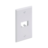 Placa de pared vertical clásica, salida para 2 puertos mini-com, color blanco Placa de pared vertical clásica, salida para 2 puertos mini-com, color blanco