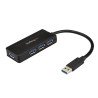 Hub Concentrador USB 3.0 de 4 Puertos - Mini Hub USB con Adaptador de Alimentación